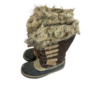 Sorel Joan Of The Arctic Brown Tan Tall Waterprrof Winter Boots - 8